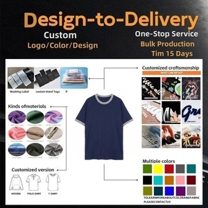 Camisetas de hombre al por mayor 100% algodón, manga corta, cuello redondo, color contrastante, lisas, personalizadas con logotipo de alta calidad, precio bajo. - Product Image 3