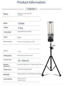 Machine de service de badminton professionnelle pour l'entraînement quotidien des athlètes, équipement de tir automatique de balles de badminton - Product Image 4