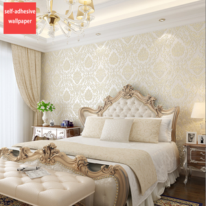 Tasarım Soyut Geometrik Çiçek Desenli Altın Duvar Kağıdı Ruloları 3D Kendinden Yapışkanlı Kumaş Duvar Kağıdı Ev Dekorasyonu Kendinden Yapışkanlı - Product Image 2