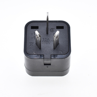 Adaptateur de voyage BOXIN WD avec prise australienne, rallonge universelle 2 prises pour UE/Royaume-Uni/USA/Italie MAX 10A CE ROHS Noir Blanc