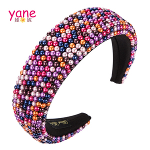 Diadema de esponja de bienvenida personalizada para niñas, multicolor, perlas de color puro - Product Image 4