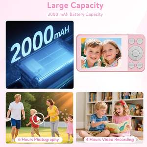 กล้องดิจิตอล HERBYD 64MP วิดี<span class=keywords><strong>โอ</strong></span>ความละเอียด 1080P HD พร้อมการ์ด 32GB หน้าจอ IPS 2.8 นิ้ว ซูมดิจิตอล 18 เท่า ระบบป้องกันภาพสั่นไหว ดีไซน์คอวี สำหรับเด็กและวัยรุ่น - Product Image 6