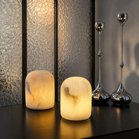 Lampe de table rechargeable en marbre de luxe, sans fil, LED tactile à intensité variable, lampe de chevet, charge USB-C, décoration moderne pour la maison