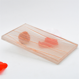 Offre Spéciale <span class=keywords><strong>prix</strong></span> de gros personnalisé tissu laminé motif verre couleur Art décoratif figuré texturé feuille de verre - Product Image 5