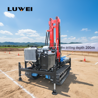 Foreuse de puits d'eau sur chenilles à moteur diesel testée sur le terrain avec châssis personnalisable pour l'exploration des couches de gravier