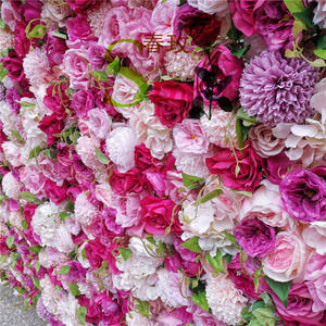 Flores artificiales de seda para decoración de boda, Hortensia con rosa para pared, SPR, buen precio - Product Image 5