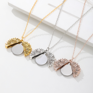 Ywyywyyywyyggunisex अनुकूलित स्टेनलेस स्टील सूरजमुखी गर्दन उच्च गुणवत्ता वाले छुट्टी उपहार गहने खाली - Product Image 5