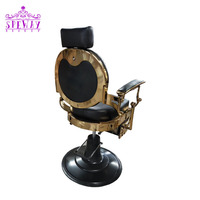 Prix d'usine paquets de meubles de salon blanc et or beauté antique chaises de barbier salon de beauté chaises coupées de cheveux de luxe pour hommes