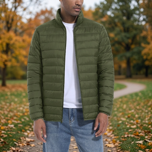 CStand Collar Thick Canvas Puffer Jackets Unisex Quilted Hooded Patchwork Waterproof Ripstop Windbreaker Streetwear Warm <b>Coats</b> - Product Image 3