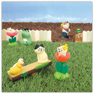 Figurines en résine d'animaux mignons (chat, grenouille) - Ornements de bureau et de jardin pour le Nouvel An chinois et Thanksgiving, artisanat fait main pour micro-paysages DIY - Product Image 5