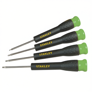 Juego de destornilladores de precisión Stanley de 4 piezas con mango verde para reparación de electrónica - Product Image 2