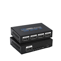 Hardrock Stable 1x4 pour Splitter 4Kx2K 3D 10.2Gbps Métal avec Dolby/HDCP pour Salles de Conférence, Éducation, Projets d'Affichage Commercial