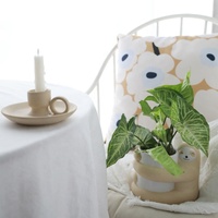 Pots créatifs et mignons de bureau, animaux paresseux, plantes d'intérieur, petits Pots de fleurs en céramique amusants, jardinières, décoration de la maison