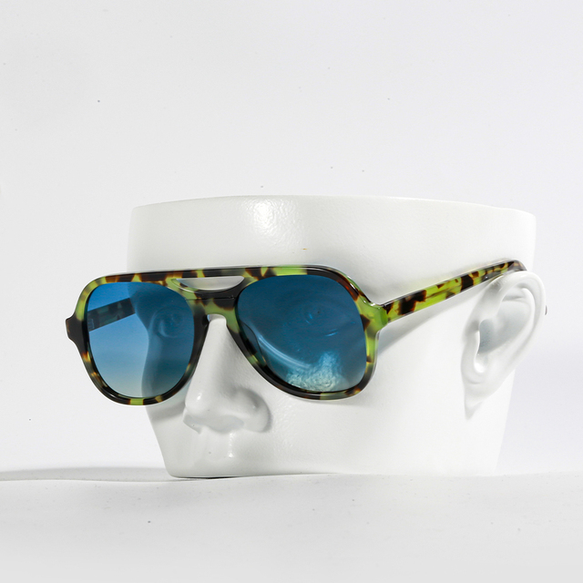 GS5811 Wholesale Luxury Sunglasses 2023 Designer Double Bridge Polarized Acetate Sunglasses Men Women