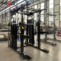 Máquina Multifuncional de Acero Resistente para Entrenamiento de Cuerpo Completo, con Soporte para Sentadillas, Máquina Smith y Función para Tríceps
