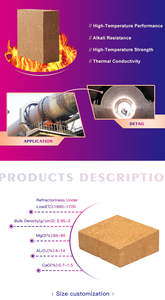 Ladrillo de Espinela de Magnesia y Alúmina para Zona de Quema de Hornos Rotatorios de Cemento, Alta Resistencia a la Corrosión, Larga Vida Útil - Product Image 4