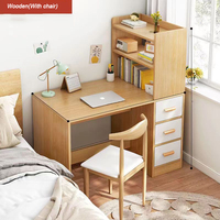 Nouvelle maison moderne enfants enfants stockage en bois ordinateur Table étude bureau et chaise ensemble avec 3 tiroirs étagère