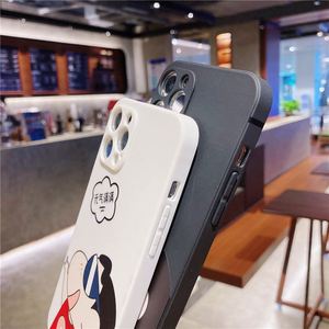 เคสโทรศัพท์แบบคลาสสิกขอบตรงสำหรับ iPhone 12 11 Pro X XR Xs Max ผลิตจาก TPU ซิลิโคนเหลว ป้องกันรอบด้าน พร้อมเลนส์แบบลูกบาศก์ สี่เหลี่ยม รับผลิตแบบ OEM - Product Image 5