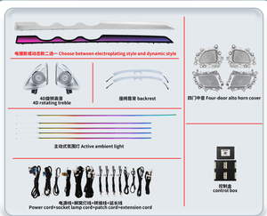 W206 Car Ambient Light For Benz C-class 2022-2025 Interior Lamp 4D Rotating Tweeter Backrest Light Turbine Air Outlet - Product Image 1