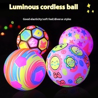 Balle Pat Infrarouge Lumineuse Sans Fil, Jouet de Sport Fitness Élastique Gonflable en Plastique, Football Basket pour Enfants, Flash Sensation Internet