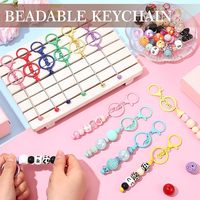 Barres de porte-clés de luxe artisanales de qualité supérieure, perles en vrac pour kit de fabrication de porte-clés, cadeaux pour femmes et hommes, artisanat DIY élite rapide