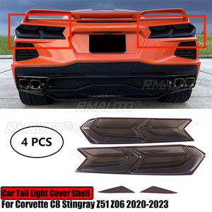 Coque de protection de feux arrière de voiture pour Chevrolet Corvette C8 Stingray Z51 Z06 2020-2023, protection de phare fumé noir 2021 2022 - Product Image 1
