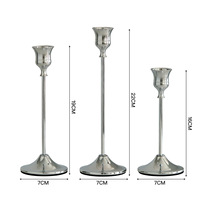 Vente en gros de bougeoirs en cuivre en métal électroplaqué, ornements créatifs, style européen, style occidental, mariage, Noël