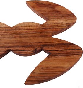 Tabla de cortar de madera con forma de conejo, plato para servir de 1,5 cm de grosor, utensilios de cocina, plato antideslizante para decoración de Pascua - Product Image 3