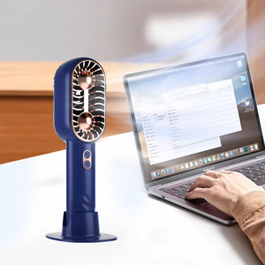 2025 Kc Batterij Gecertificeerde Handheld Ventilator Met Basis Slimme Ventilator Met Drie Windsnelheden Met Koele Wind 2200Mah Dubbele Knop Functie - Product Image 5