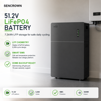 Batterie LiFePO4 en gros avec 51,2 V 100 Ah et une durée de vie de 6000 cycles pour système de stockage d'énergie solaire