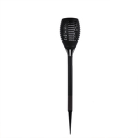 Lampe torche solaire rechargeable à LED pour jardin, étanche IP44, en plastique, design flamme, éclairage paysager extérieur, 6-8 heures, faisceau 360°