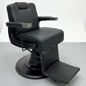 Sillón de Barbería Reclinable QMZ para Hombres, Mueble de Salón con Función de Masaje, Material de Cuero para Barbería y Taller - Product Image 1