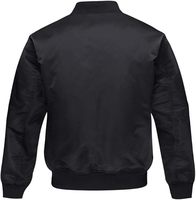 Veste bomber décontractée de sport pour homme, grande taille, noire, coupe-vent, automne-hiver, de haute qualité, personnalisée par AQTQ OEM