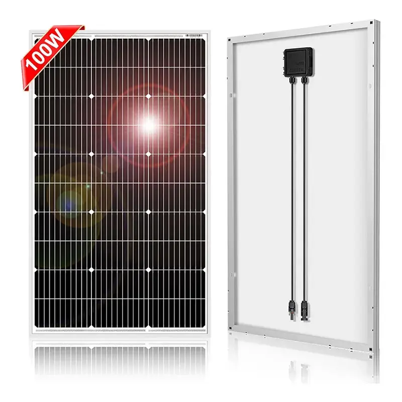 Panel de células solares monocristalinas de alta eficiencia El mejor módulo Mono PV de panel solar de 100W 120W 150W 200W 300W