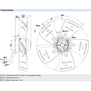 พัดลมแกน ebmpapst รุ่น A4D400-AP12-01 ขนาด 400 มม. กำลังไฟ 185 วัตต์ แรงดันไฟฟ้า 400 โวลต์ AC พัดลมไฟฟ้า พัดลมปรับอากาศ พัดลมระบายความร้อนแบบแกน พัดลมสำหรับเครื่องทำความเย็น - Product Image 3