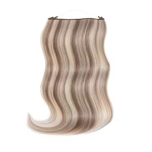 Personnalisé 24 Pouces Russe <span class=keywords><strong>Extensions</strong></span> De Cheveux Vague Style <span class=keywords><strong>Halo</strong></span> Couleur 100g Invisible Ligne De Pêche Clip-In One Piece - Product Image 1