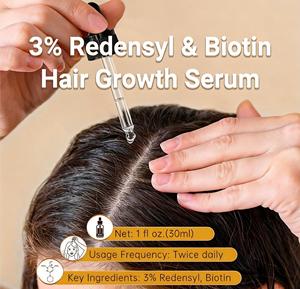 自社ブランドOEM ODM 100% 天然オーガニックペパーミント & ローズヘアトリートメント成長オイル男性用2-IN-1フォーミュラ - Product Image 3