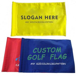 Drapeau de golf en nylon de qualité supérieure avec logo brodé, faible MOQ - Product Image 1