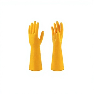 Guantes de Látex de Goma para el Hogar, Duraderos, Reutilizables, Impermeables, Antideslizantes, Sin Polvo, de 30-110 g y 30 cm, para Lavar Platos en la Cocina - Product Image 2