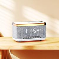 Chargeur sans fil rapide, veilleuse RGB, réveil numérique avec haut-parleur à bruit blanc et haut-parleur Bluetooth pour la nuit et le travail