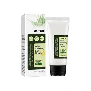 Wholesale OUHOE Non Greasy Skin Moisturizing Aloe Soothing Sun Cream <strong>SPF</strong> <strong>50</strong>+ Sunscreen - Product Image 1