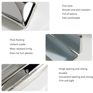 Hộp đựng kính mắt hợp kim nhôm E88, di động, chịu áp lực, dung tích lớn, dành cho nam và nữ - Product Image 4