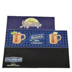 แผ่นรองบาร์ค็อกเทลพีวีซีซิลิโคนสีดำเนื้อนุ่ม ผิวลายนูน กันลื่น ทนความร้อน กันน้ำ กันน้ำมัน สำหรับบ้าน บาร์ ผับ คาเฟ่ - Product Image 1