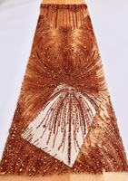 Tissu en dentelle à sequins et perles du Nigeria, vente chaude, 2025, dentelle douce de haute qualité, tissu de mariage nigérian, robe de fête