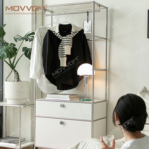 Portable Metal Wardrobe <strong>Closet</strong> Clothes Bedroom Wardrobe Steel Frame Luxury <strong>Closet</strong> Design - Product Image 3