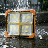 CANMEIJIA Solar-Sicherheitswarnleuchte für Außenbereich, Wasserdicht, Typ C Aufladbar, Dreifarbige Notfall-Lampe für Haus, Garten, Terrasse