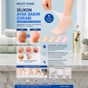 Chaussettes de soin des pieds en silicone Mucit Home avec gel hydratant, anti-fissures et anti-peaux mortes, code-barres 8684777103816 - Product Image 3