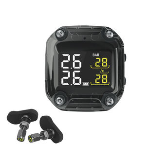 Digital <b>tire</b> <b>pressure</b> <b>monitoring</b> <b>system</b> for motorcycles, lithium battery powered, two external sensors, PSI/BAR - Product Image 1