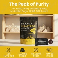 Gummies de Shilajit de l'Himalaya pour hommes et femmes, riches en Ashwagandha, Gokshura avec plus de 85 oligo-éléments, stimulant d'énergie et soutien immunitaire