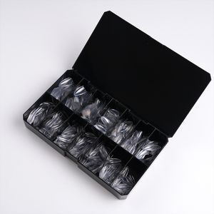 168 unids/caja de puntas de uñas de <span class=keywords><strong>Gel</strong></span> de etiqueta privada X 14 tamaños forma de <span class=keywords><strong>almendra</strong></span> corta Artificial falso cubierta completa puntas de uñas de <span class=keywords><strong>Gel</strong></span> suave - Product Image 2